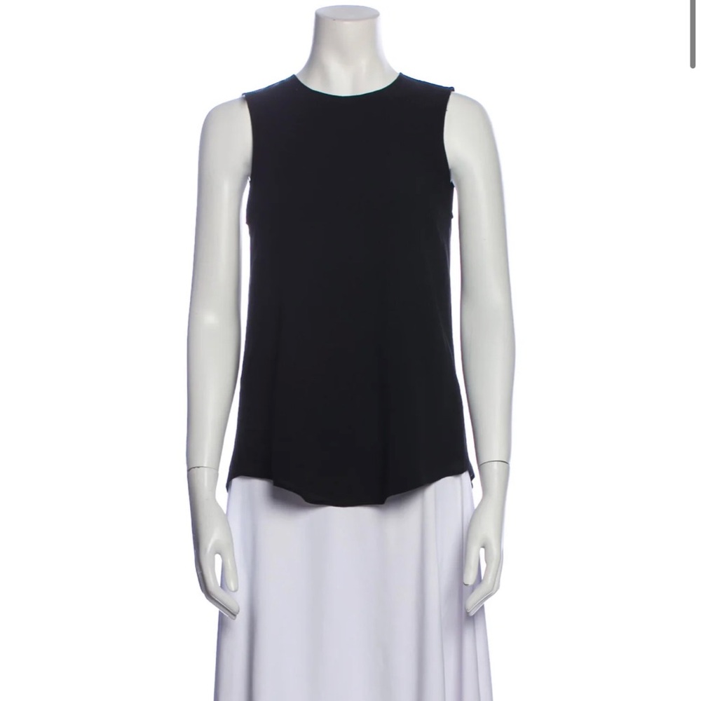 Theory silk crew neck top